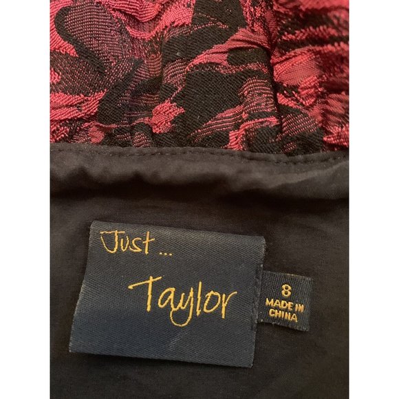 Fuchsia & Black Floral Sheath Dress  Sleeveless Size 8 M - Picture 6 of 11